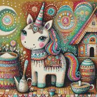 Rainbow Unicorn Cross Stitch Pattern - Thumbnail 1