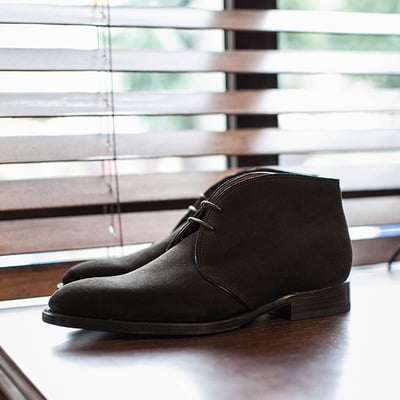 Black decent attention color chukka lace up hand made boot for mens 7-14 us