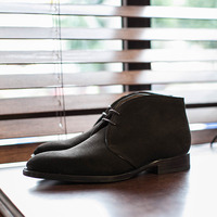 Black Decent Attention Color Chukka Lace Up Hand Made Boot For Mens 7-14 US - Thumbnail 1