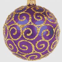 Purple Bauble Cross Stitch Pattern - Thumbnail 1