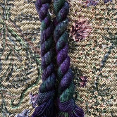 Witch's brew hand dyed fingering weight sock yarn