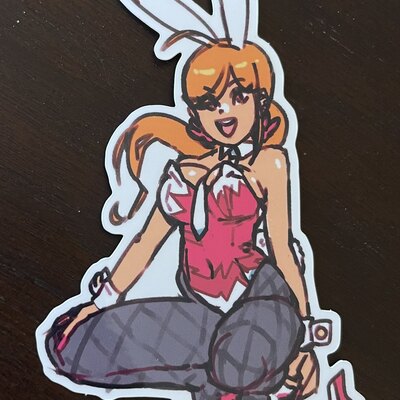 Roxy mountains bunny sticker