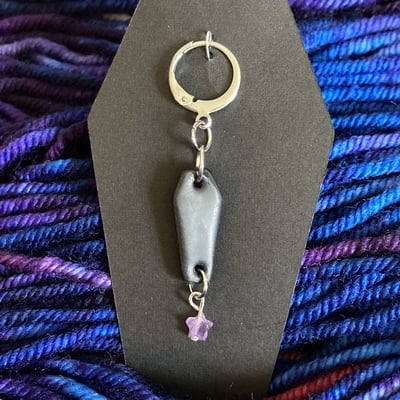 Black coffin stitch marker