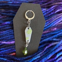 Mossy Coffin Stitch Marker - Thumbnail 6