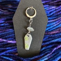 Mossy Coffin Stitch Marker - Thumbnail 7
