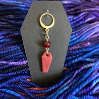 Red Coffin Stitch Marker - Thumbnail 3