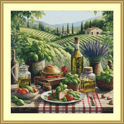 Olive oil cross stitch pattern