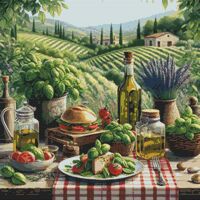Olive Oil Cross Stitch Pattern - Thumbnail 1