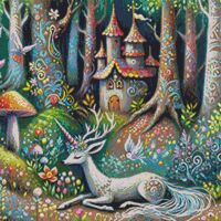 Magical Forest Cross Stitch Pattern - Thumbnail 1