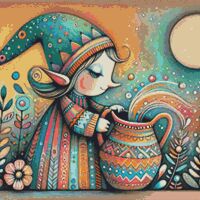 Magical Elf Cross Stitch Pattern - Thumbnail 1