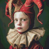 Little Jester Cross Stitch Pattern - Thumbnail 1