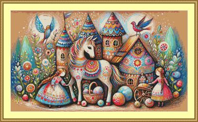 Little Girls Cross Stitch Pattern