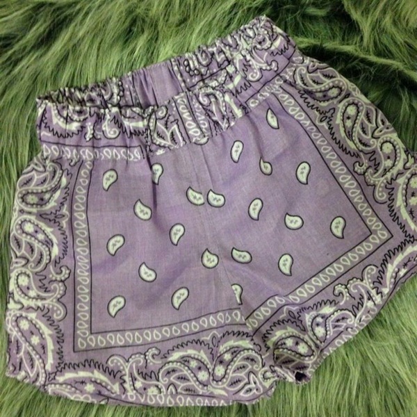 Lilac Bandana Shorts