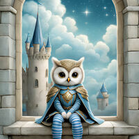 Knight Owl Cross Stitch Pattern - Thumbnail 2