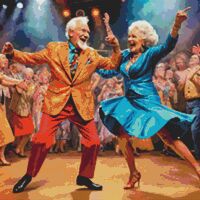 Joy Of Dancing Cross Stitch Pattern - Thumbnail 1