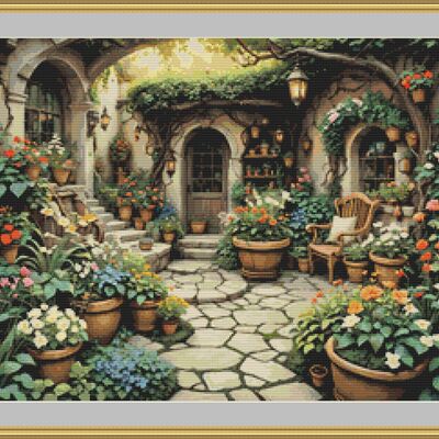 In full bloom cross stitch pattern - Thumbnail 2
