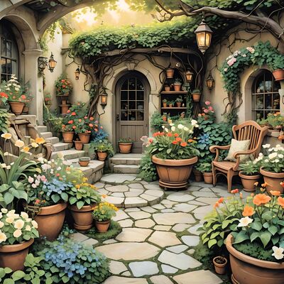 In full bloom cross stitch pattern