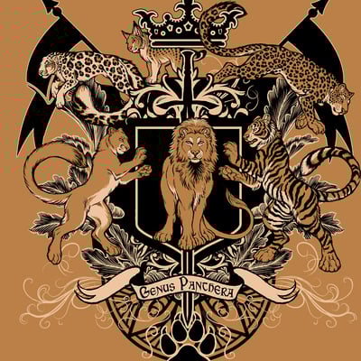 Coat of arms t-shirt- big cats