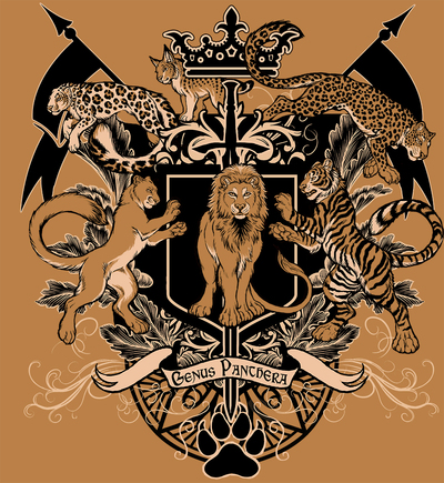Coat of Arms T-Shirt- Big Cats