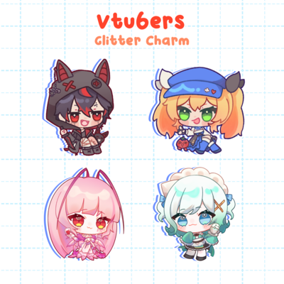 Vtuber glitter charm