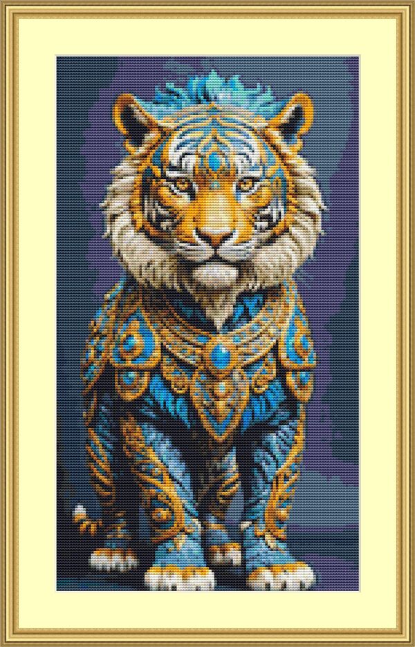 Gilded Tiger Cross Stitch Pattern