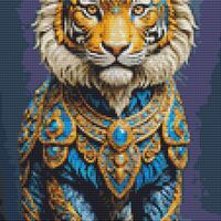 Gilded Tiger Cross Stitch Pattern - Thumbnail 1