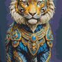 Gilded Tiger Cross Stitch Pattern-1