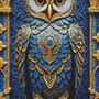 Gilded Owl Cross Stitch Pattern-1