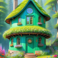 Green House Cross Stitch Pattern - Thumbnail 2