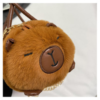 Cute Capybara Plush Bag Handbag - Thumbnail 5