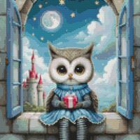 Gifts Owl Cross Stitch Pattern - Thumbnail 1