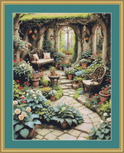 Garden Plants Cross Stitch Pattern