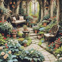 Garden Plants Cross Stitch Pattern - Thumbnail 1