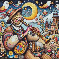 Folk Art Cross Stitch Pattern - Thumbnail 1