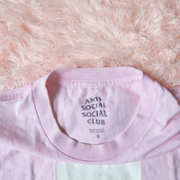 ANTI SOCIAL SOCIAL CLUB Pink Box Logo Tee - Thumbnail 7