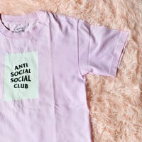 ANTI SOCIAL SOCIAL CLUB Pink Box Logo Tee - Thumbnail 9