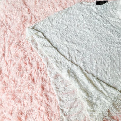 Summer creamy poncho