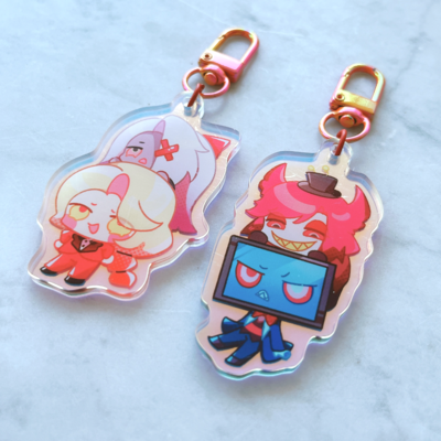 Hazbin Holo-Rainbow Charms