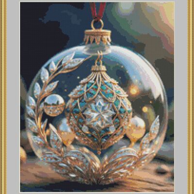 Fantasy bauble cross stitch pattern