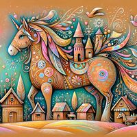 Fantastical Unicorn Cross Stitch Pattern - Thumbnail 2