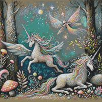 Fairy Unicorns Cross Stitch Pattern - Thumbnail 1