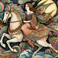 Fairy Riding Cross Stitch Pattern - Thumbnail 2