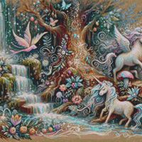 Enchanted Unicorns Cross Stitch Pattern - Thumbnail 1