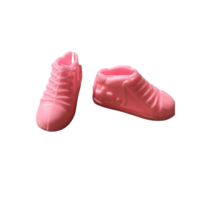 10 pairs of pink tennis shoes for fashion dolls