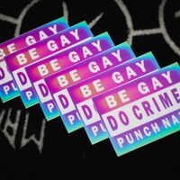 Be Gay Do Crimes Rainbow | Vinyl Stickers - Thumbnail 1