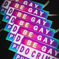 Be Gay Do Crimes Rainbow | Vinyl Stickers - Thumbnail 2