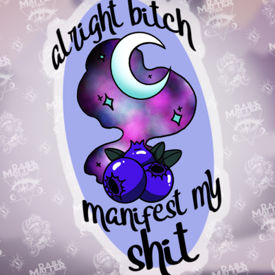 Blueberry moon manifestations | vinyl stickers