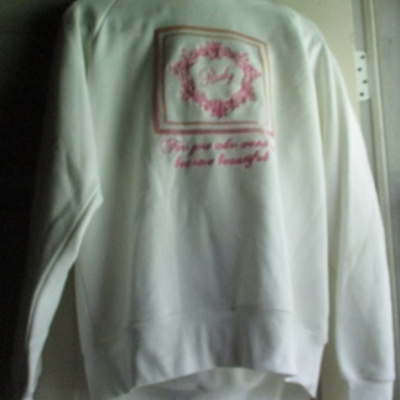 Rady white pink fleece hoodie (free size)