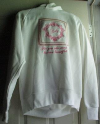 Rady White Pink Fleece Hoodie (Free Size)