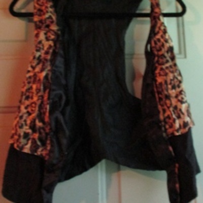 Black brown leopard vest - Thumbnail 1